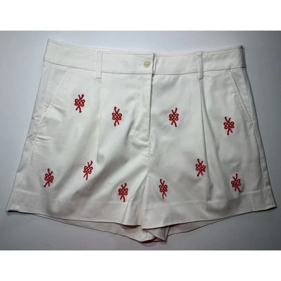 J Crew High-Rise Short With Nautical Knot‎ Embroidery Womens Size 16 AM960 - Picture 2 of 7